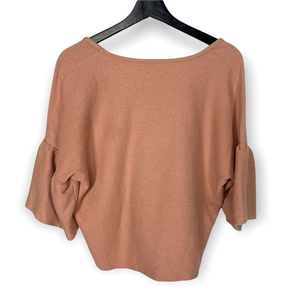 J Crew Ribbed Textured Drop Shoulder Top Large - Picture 2 of 10